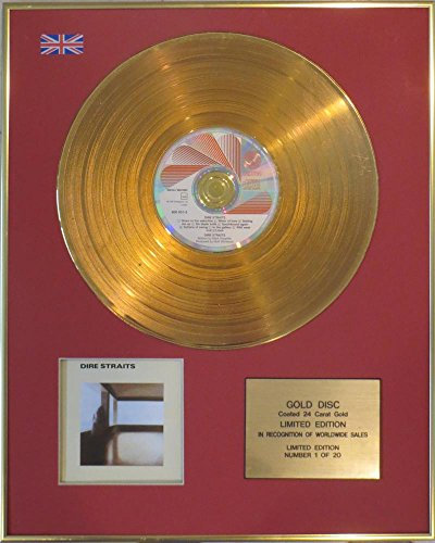 Century Music Awards DIRE STRAITS Ltd Edtn CD 24 Karat beschichtete Goldscheibe – DIRE STRAITS
