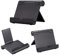 Hochwertiger und tragbarer Mehrwinkelständer von AAA Products® für Tablets, E-Reader und Smartphones, leichtes und langlebiges Aluminiumgehäuse, universelle Kompatibilität Schwarz