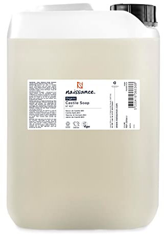 Naissance Castile Seife BIO (Nr. 407) 5 Liter - Natürliche BIO zertifizierte unparfümierte Flüssigseife |vegan, frei von SLS und SLES