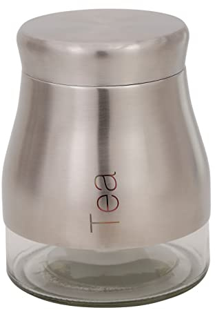 Sabichi Tea Jar, Glass, Silver