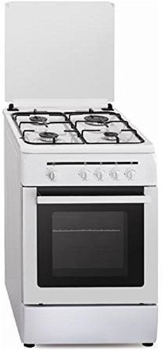 Vitrokitchen CB55BB - Cocina (53 L, 1800 W, propano/butano, Gas, Giratorio, Frente) Color blanco