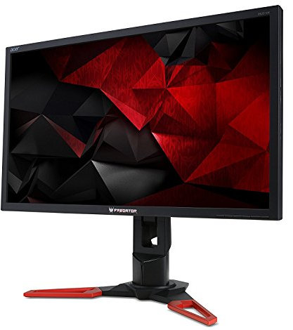 Acer Predator XB281HKbmiprz Monitor, Display 28 UHD, Risoluzione 3840x2160, Luminosità 300 cd/m2, Tempo di risposta 1 ms, Speaker Integrati, Regolazione di Altezza, Pivot, G-Sync, Nero