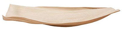 BIOZOYG Palmware - 5 Stück Deko Palmblätter Teller Fingerfood Schiffchen Form ca. 30 x 55 cm I getrocknet, unbeschichtet, naturbelassen I Dekoschale ideal für Tischdeko Warenpräsentation Buffet