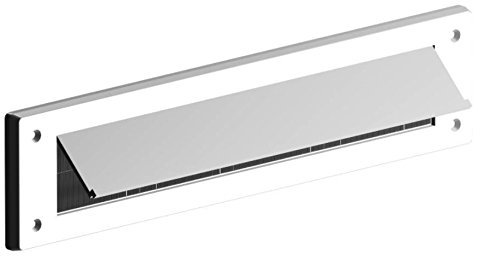 Merriway BH03414 Letter Box Plate 343mm x 80mm White With Flap -1 Pcs