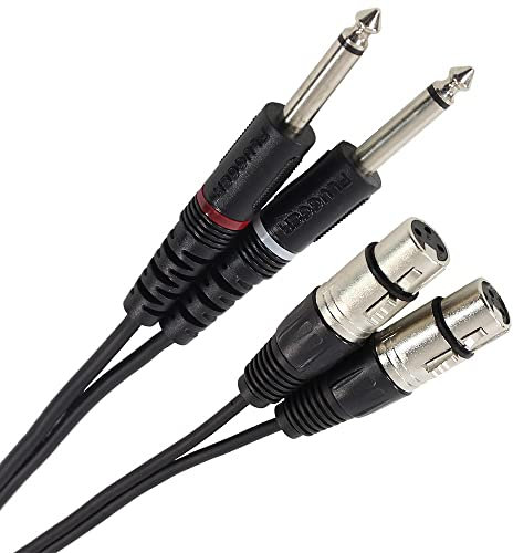 Plugger Câble Bretelle XLR femelle 3b/Jack mâle mono 0,60 m Noir