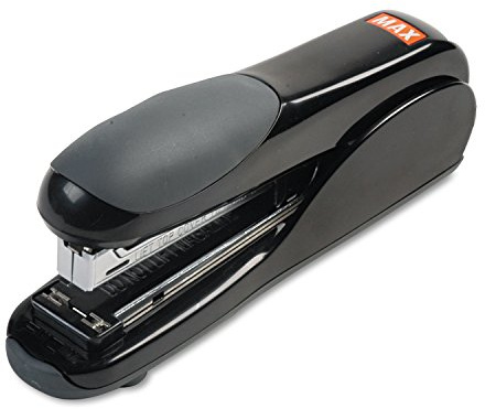 Max HD-50DFBK Schwarzer Heftgerät mit Flachheftung und 30 Blatt Kapazität
