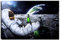 Dream-Arts Astronaut auf Mond Motiv auf Leinwand im Format: 120x80 cm. Hochwertiger Kunstdruck als Wandbild. Billiger als EIN Ölbild! Achtung KEIN Poster oder Plakat!