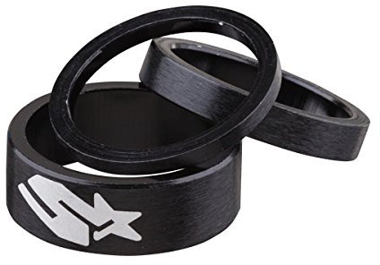 Spank Headset Spacer kit 3pcs/Set Vorbauten, Black, One Size