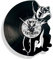 DISC'O'Clock Shallplattenuhr The Frenchie - Lautlos Wanduhr, einfach aufzuhängen. 100% Made in Italy Handwerkliches Produkt