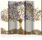decomonkey Paravent Raumteiler Innen Baum 225x172 cm 5 Teilig Einseitig Room Divider Wall Raumteiler Stehend Trennwand Sichtschutz Spanische Wand Sichtschutzwand Wohnzimmer Holz Klimt
