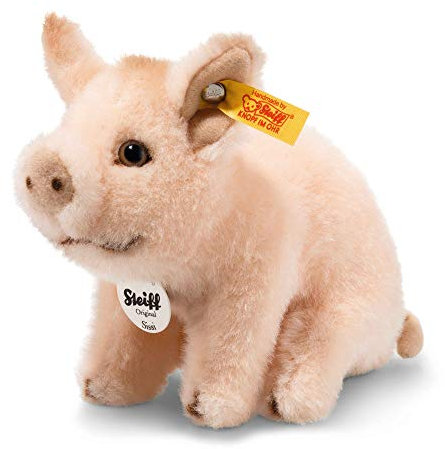 Steiff Kuscheltier Sissi Schweinchen, Süßes Stofftier mit Kunststoffaugen, Kinder, Jungen & Mädchen, Plüschtier 15 cm, Klein, Rosa, 071898
