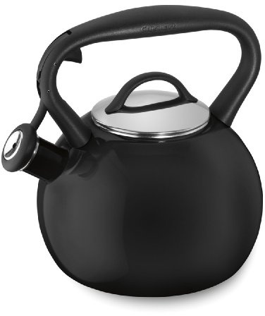 Cuisinart CTK-EOSTRBK Valor Porcelain Enamel on Steel Tea Kettle, Black
