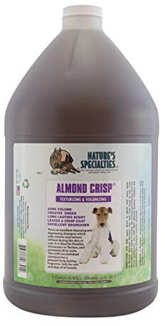 Nature's Specialties Almond Crisp Hundeshampoo - Tiefenreinigendes & Aufbauendes Hundeshampoo - Verleiht Struktur & Volumen - Ideal für Ausstellungsfelle - Lang Anhaltender Duft, 3.8L
