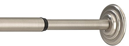 Umbra Coretto 1/2-Inch Tension Drapery Rod for Window, 24 to 36-Inch, Nickel