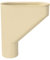 First Plast - Grondaia in PVC 25 semirotonda - Prosciutto in PVC grondaia 25 Ø80 - Sabbia - First Plast