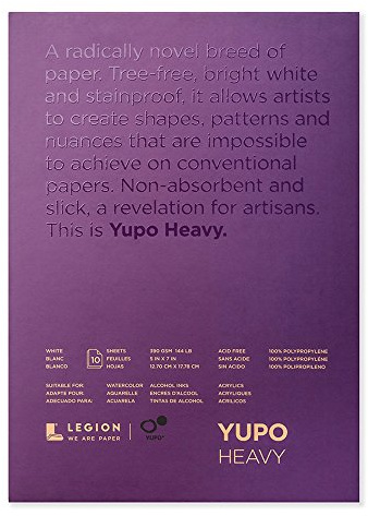 LEGION PAPER YUPO Paper 5X7 10S 144, White 144lb, One Size