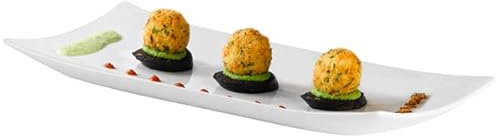 Moonlight curvo bordatura vassoio buffet rettangolare 30 x 13 cm – Piatti in porcellana