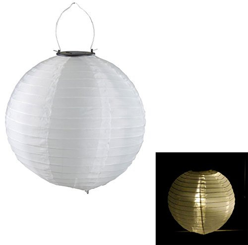 Cepewa 7098 LED Solar Lampion grau Ø 30 cm Nylon