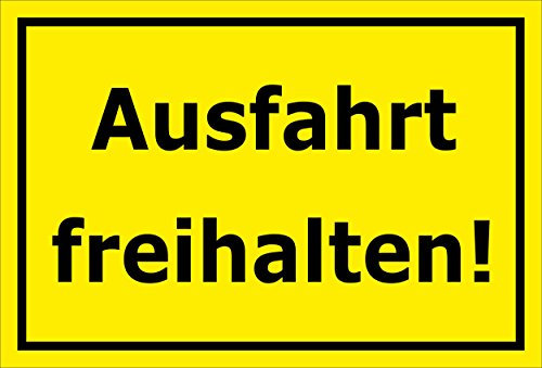 Melis-Folienwerkstatt Schild - Ausfahrt freihalten - 30x20cm | Bohrlöcher | 3mm Aluverbund – S00065-066-C -20 VAR