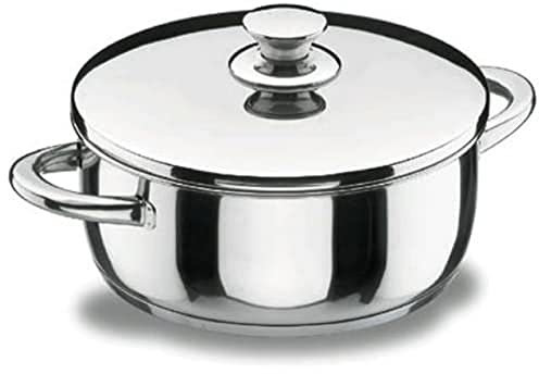 LACOR 40028 Cacerola Con Tapa Vitrocor Inox, Plata, 28 cm