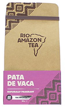 Rio Amazon Pata de Vaca Teabags – Organic Herbal Tea for Blood Sugar Support & Digestion – Naturally Fragrant Vegan Tea – Non-Alcoholic Digestive – 40 Teabags – Caffeine-Free Pata de Vaca Leaves