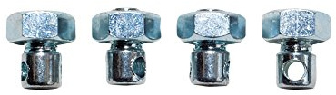 Weldtite WEL8010 Mudguard Nut and Bolt - Silver