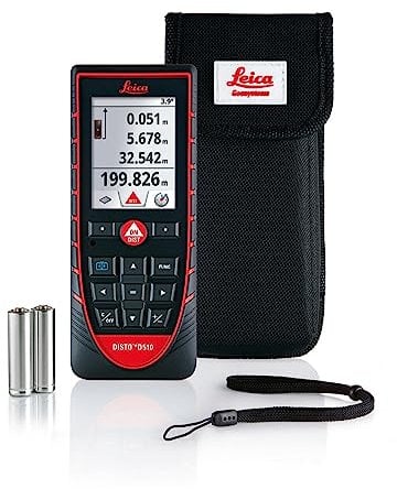 Leica DISTO D510 – metro laser con Bluetooth (associazione tramite app) e fotocamera Pointfinder per misure di profili elevati e funzione trapezio (utilizzabile negli ambienti interni ed esterni)