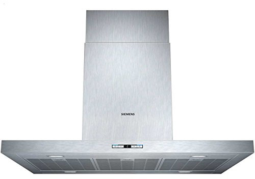 Siemens LF98BB542 iQ500 Hotte insule 90 cm/mode d'évacuation ou de recyclage/Filtre à graisse métallique/Passe au lave-vaisselle/acier inoxydable