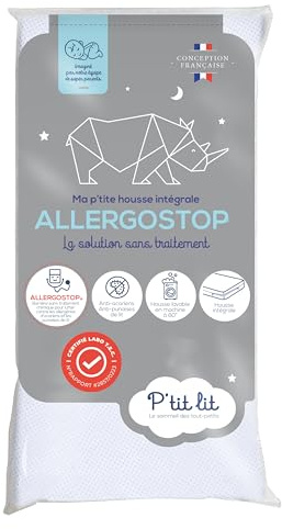 P'tit Lit Matratzenschoner für Babys, Allergostop 70 x 140 cm | Komplettbezug wasserdicht | natürlicher Schutz gegen Milben und Bettwanzen – ohne chemische Behandlung – Oeko-Tex-Standard