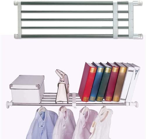 BAOYOUNI Schrank Spannung Regal Rod Heavy Duty Kleiderschrank Veranstalter verstellbare Regale Lagerregal DIY Schrank Teiler Separatoren