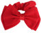 JUSTFOX - Schleife Haargummis in rot Haargummis Schleifen Gummibänder Gummibänder Pferdeschwanzhalter Haargummis Dünnes Band Cheer Cheerleading Head Styling Zubehör für Mädchen und Frauen