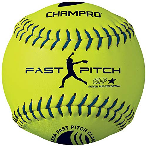 CHAMPRO USSSA Lot de 12 balles synthétiques Jaune Optique 30,5 cm