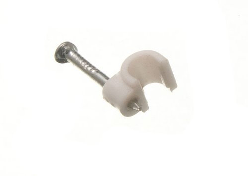 240 Of Round White Cable Wire Cord Clips 3.5 Mm