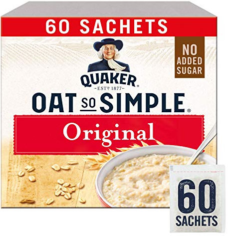 Quaker Oats So Simple Original Microwaveable 27g Sachets X 60 (Packaging May Vary)