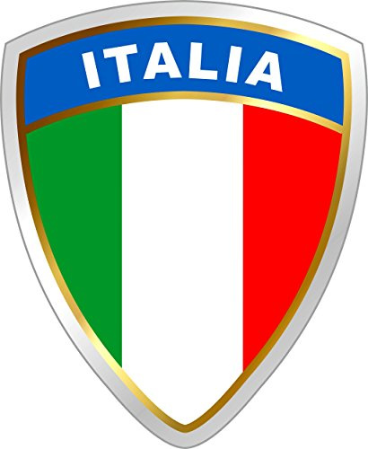 carstyling XXL Aufkleber Italien Wappen Dimension 45 x 35 mm Fanartikel