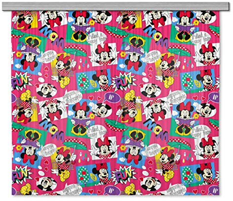 AG Design Disney Mickey Mouse Kinderzimmer Gardine/Vorhang, Stoff, Mehrfarbig, 0, 1 x 180 x 160 cm, 2