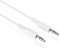 HDSupply AC011-020 Câble de connexion audio stéréo 3,5 mm mâle vers 3,5 mm mâle, design ultra mince, 2,00 m, blanc