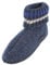 HAFLINGER Hüttenschuh Paul mit Kragen aus reiner Schurwolle Blau (Jeans 72), EU Gr. 47