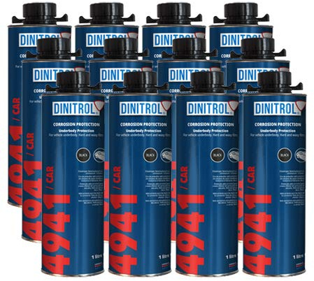 DINITROL 4941 UNDERBODY WAX (BLACK) 12 x 1 Litre CAN (with Schutz style screw cap)