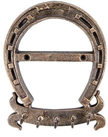 aubaho Schlüsselkasten Schlüsselbrett Schlüssel Pferd Hufeisen Horse Eisen Antik-Stil