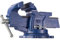 tectake® Schraubstock drehbar, Amboss, Tischschraubstock massiv, Gusseisen schwer, 360° drehbar, mit Drehteller für Montage Werktisch, Werkbänke, Werkstatttisch - Spannweite 125 mm