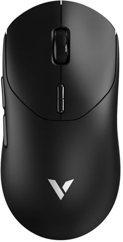 Rapoo VT2 Souris Gamer sans Fil, Capteur Optique 26K, Polling Rate Réel de 8000 Hz, Ultralégère 53g, 750 h d'autonomie, Jusqu'à 100 Millions de Clics, 10 Boutons Programmables avec Macros, Noir