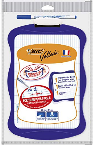 Bic Kids 841362 Whiteboard Velleda, 20 x 31 cm, farbig sortiert