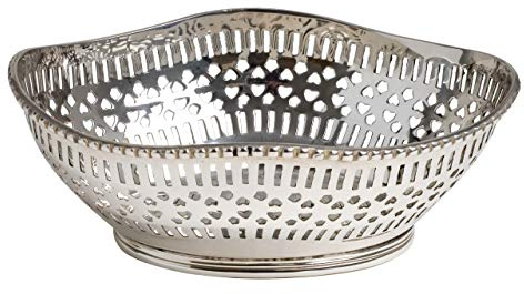 ROYAL ENGLAND Ciotola Ovale Traforata in Sheffield Placcato Argento cod.611022 cm 16,5x12,7x6h by Varotto & Co.