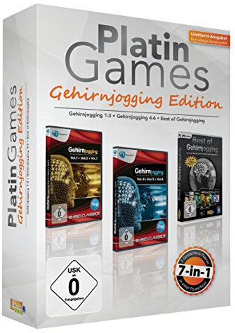 Gehirnjogging Edition, 3 DVD-ROMs (Limitierte Ausgabe): Gehirnjogging 1-3; Gehirnjogging 4-6; Best of Gehirnjogging. 7 Gedächtnistrainer in einer Powerbox