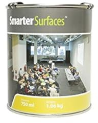 Smarter Surfaces Peinture d'écran de projection blanche à courte portée 4,5 m² | Peinture murale projetable Projections standard 4K HD | Conçue pour une portée courte et une longue portée (valeur gain
