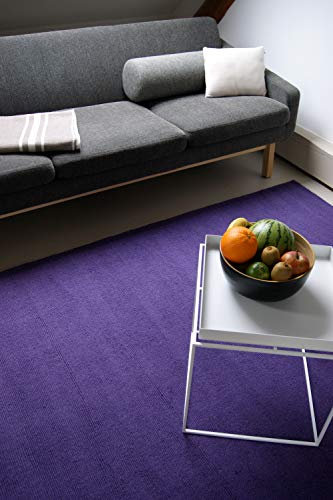 floor factory tappeto moderno di Lana Loft Purple viola 120x170cm 100% pura lana vergine in colori luminosi e moderni