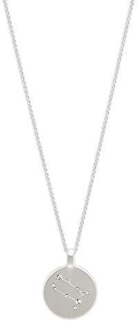PILGRIM Jewelry Halskette mit Sternzeichen und Kristall (Versilbert - Zwillinge Sternzeichen)