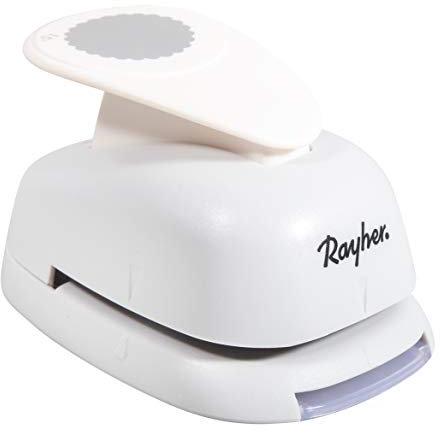 Rayher 8964100 perforatrice Cercle dentelé - Gris/Blanc