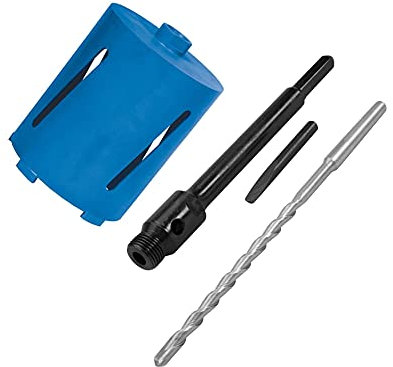Dapetz 107mm x 150mm Long Diamond Core Drill Bit Set Includes SDS Adapter Hex Adapter & Pilot Drill Bit. For Concrete Masonry Brick Block Stone Granite